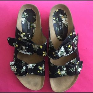 Kenzie floral wedge sandals